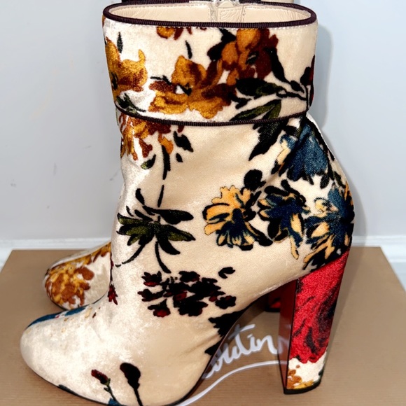 AUTHENTIC: Christian Louboutin Moulamax 100 Velours Bouquete size 37 - Picture 6 of 11